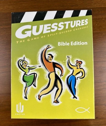 Vintage Cactus Hasbro GUESSTURES BIBLE EDITION Charades Family Fun 2005