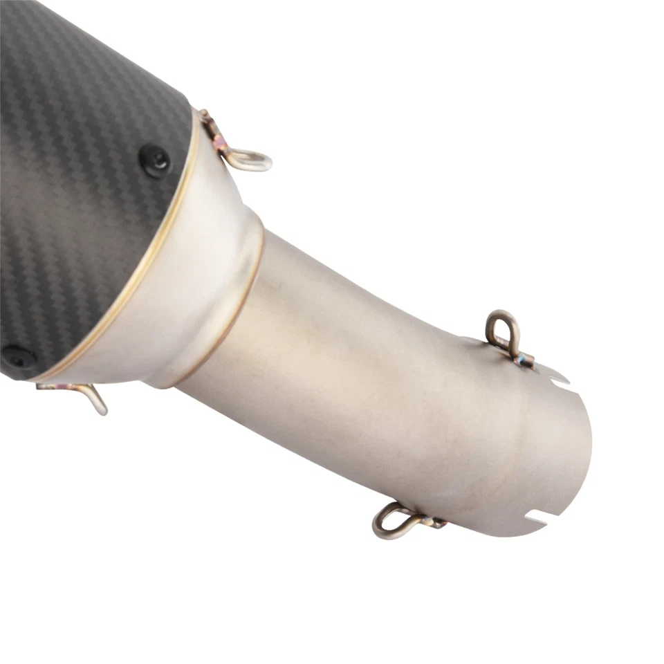 For Kawasaki Ninja ZX4R ZX4RR 2023-2025 Exhaust Link Pipe Muffler Carbon Fiber - Image 4 of 4