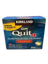 190 Pieces Kirkland Quit 4mg Nicotine Gum Stop Smoking Generic Nicorette 9/2027