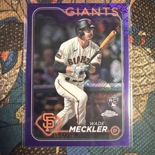 2024 TOPPS CHROME LOGO WADE MECKLER RC PURPLE REFRACTOR #D /250 SP GIANTS