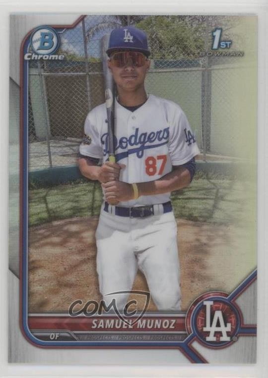 2022 Bowman Chrome Prospects Refractor 327/499 Samuel Munoz #BCP-161 1e90