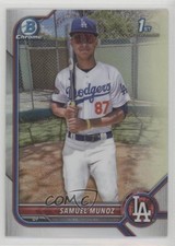 2022 Bowman Chrome Prospects Refractor 327/499 Samuel Munoz #BCP-161 1e90