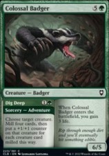 Colossal Badger // Dig Deep (CLB) 223 MTG Regular NM