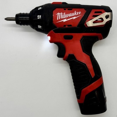 Milwaukee 2401-20 M12 1/4'' Cordless Hex Screwdriver w/ 48-11-2401 Battery