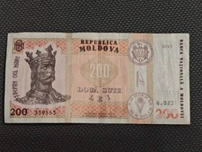 Republic Of Moldova 200 Lei. Genuine banknote