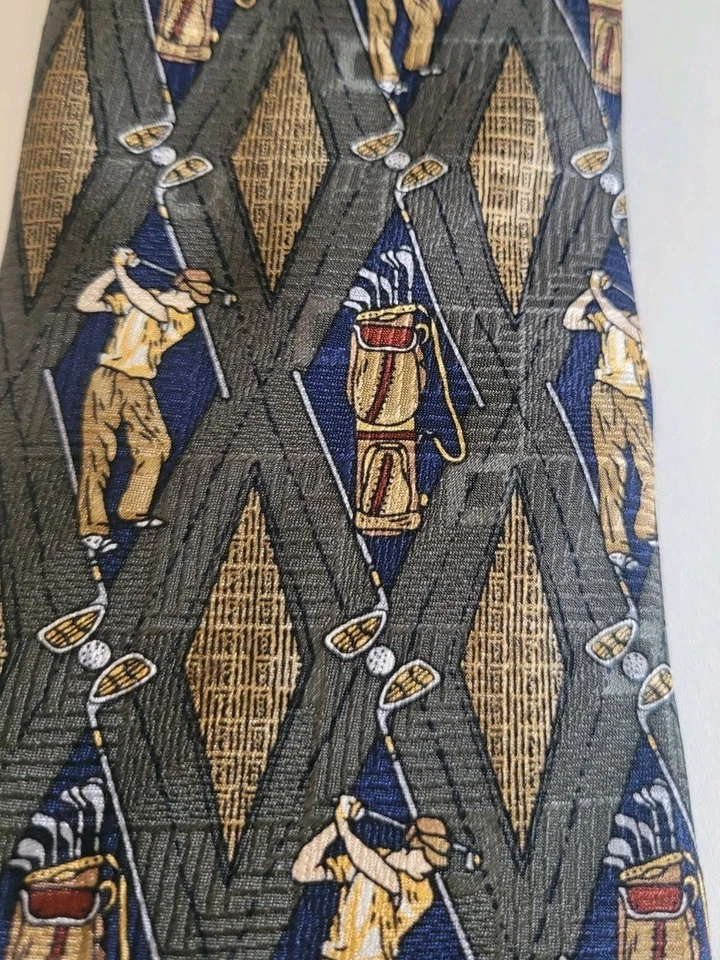 Corbata de seda Ash Creek Trading GOLF  Foto 3 de 4