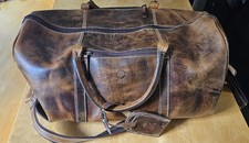 Handmade Leather Duffel Bag Travel Gym Sports Overnight Weekend