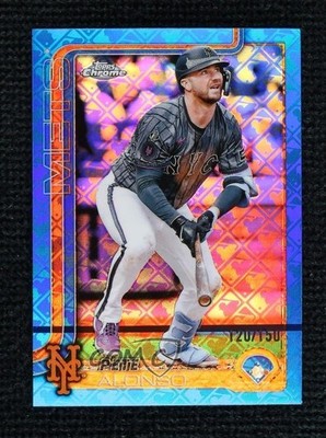2025 Topps Chrome Logofractor Edition Blue Refractor /150 Pete Alonso #136 1ut0