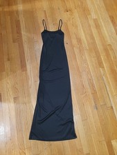 ASOS Maxi Black Long Fitted Tank Top Dress, Women Size XS, Excellent Condition