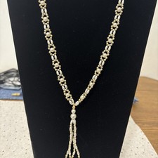 Pearl Beads and Gold Bead Necklace Very Pretty 20 Inch Long New
