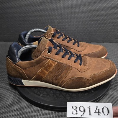 Bullboxer Tary Shoes Mens Size 10 Brown Leather Casual Sneakers Comfort