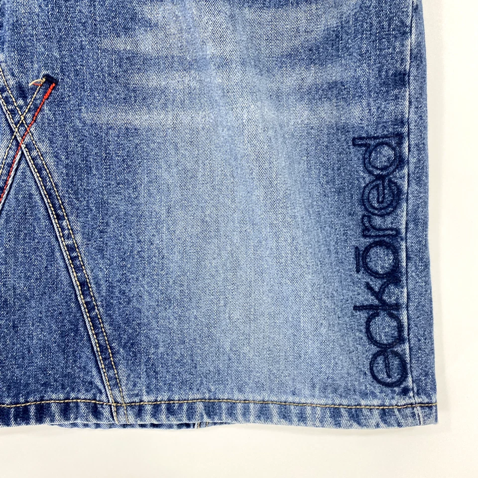 Minifalda vaquera para mujer ECKORED talla 9 azul cosida lateral dividida Foto 4 de 4