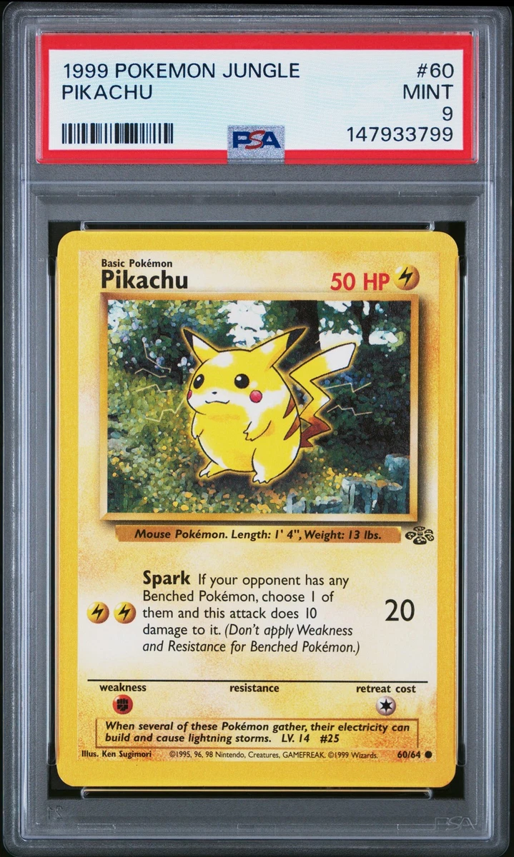 Pikachu Pokémon TCG Grade 9 Jungle Individual Collectible Card