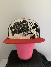 Disney Parks Mickey Mouse Cap Hat Urban Graffiti Flat Bill Snapback Angry Mad