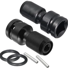 High Quality 2PCS Metal Socket Adapter Set - Quick Release Mechanism Included
