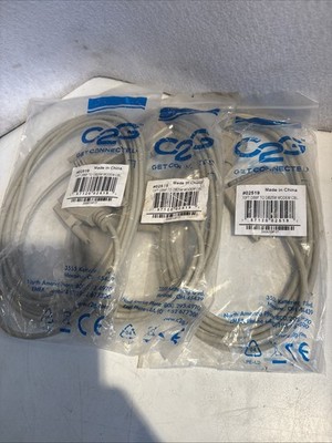 Lot Of 3 C2G #02519 10ft DB9F TO DB25M Modem CBL Free Fast Shipping
