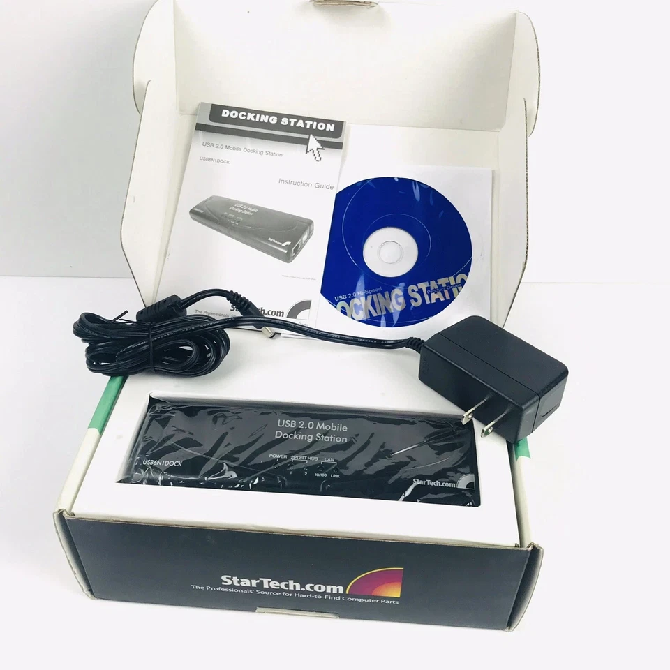 StarTech USB 2.0 Mobile Dock Station Laptop/PC Bkwrd Compat + Accessory Open Box - Image 2 of 4