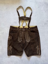 ALMSACH German Bavarian Trachten Oktoberfest Men Lederhosen Leather Pants Sz 56
