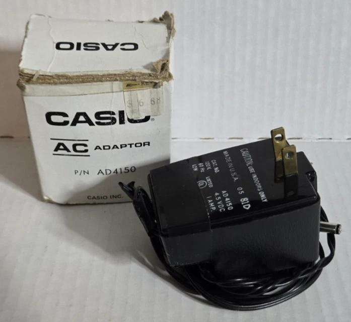 Genuine 4.5V 1.0A CASIO Power Supply #AD-4150 Adapter for Electronic Calculator - Image 2 of 4