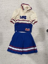 Vintage 60s 70s Cheerleader Uniform VIKS 100 Virgin Wool Skirt Set USA