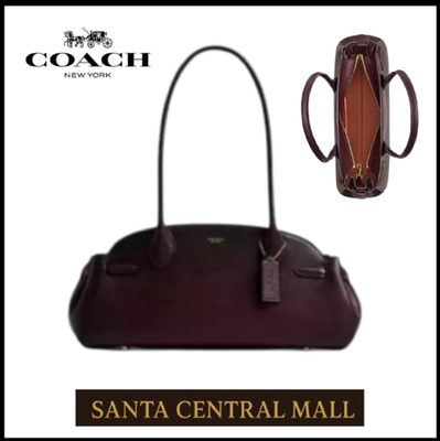 COACH CCC30 Empire Carryall Bag 34 Merlot Natural Grain Leather
