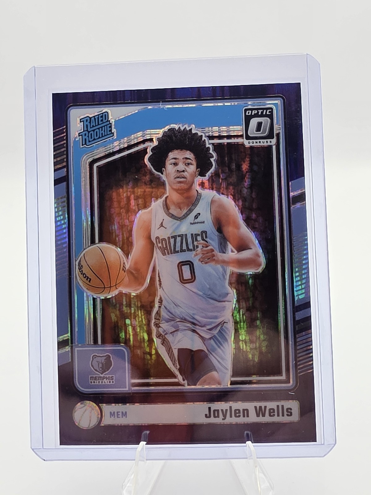 2024-25 Panini Donruss Optic - Rated Rookie Jaylen Wells #252 Purple Shock Prizm