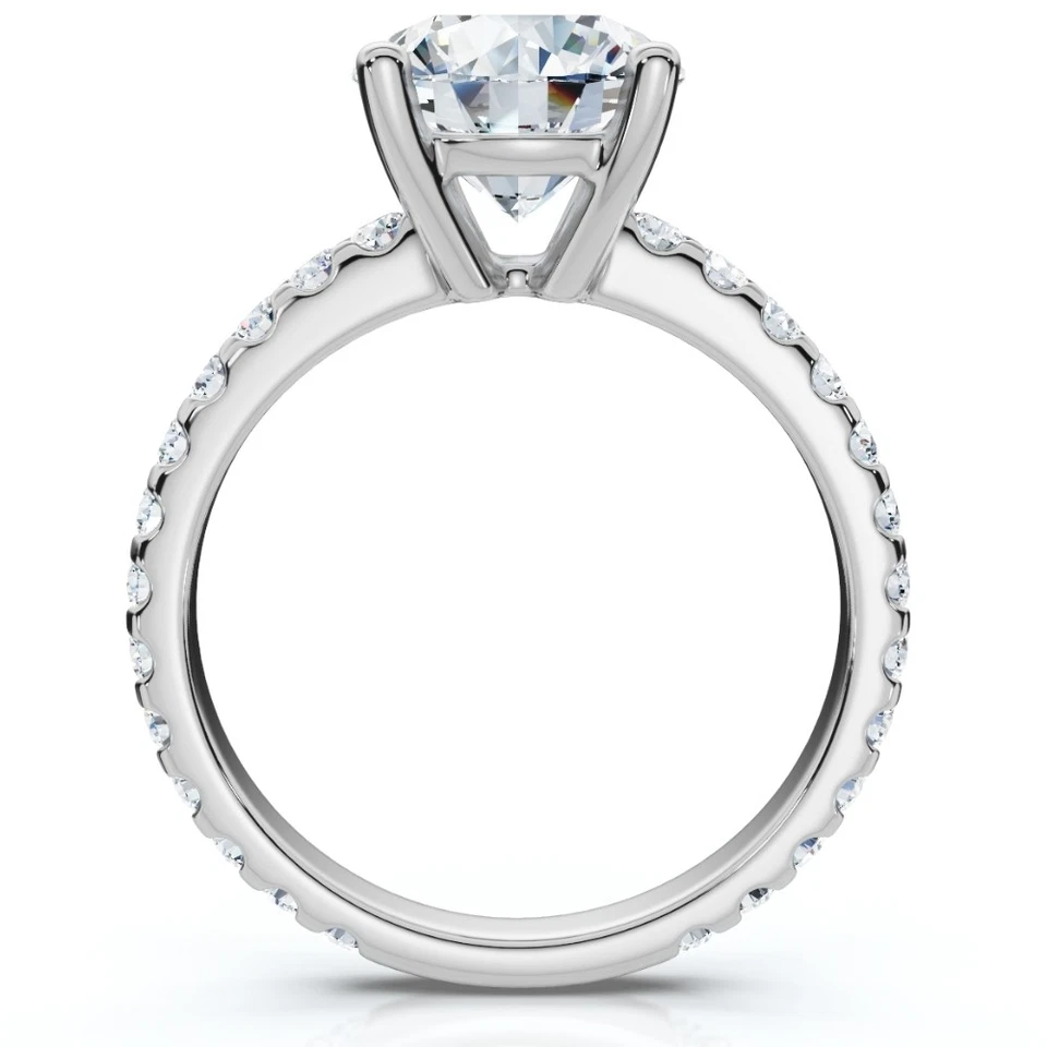 Certified 3.40Ct Diamond Engagement Ring 14k Gold Lab Grown - Image 3 of 4