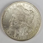 1885 P Morgan Silver Dollar   $1 Coin Almost Uncirculated Philadelphia