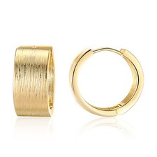 14K Gold Plated Hoop Earrings for Women, Trendy Twisted Rope Chunky Gold Hoop...