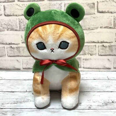 Mofusand Frog Cat Big Plush doll 28cm Stuffed toy Kaeru Nyan Parade Green 2024