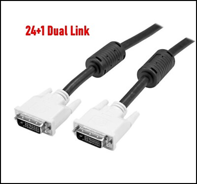 DVI-D Kabel zu DVI-D Kabel 24+1 Dual Link TV PC Monitor Kabel Full HD #R10-D1