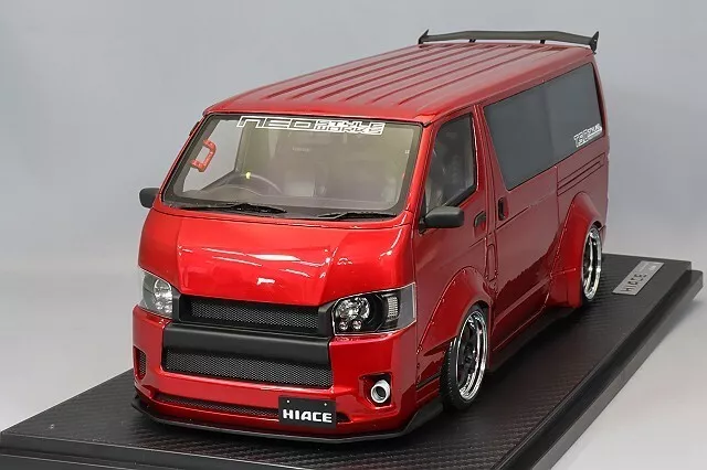 1/18 IG ignition #IG2806 Toyota Hiace Van T・S・D WORKS HIACE Red