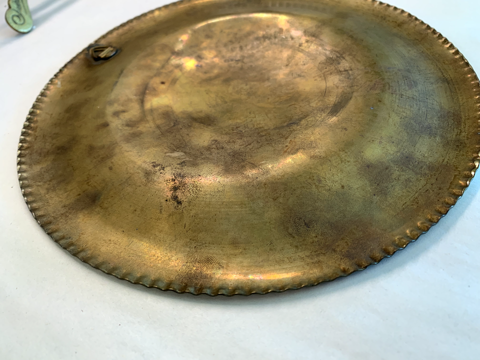 Queen Egyptian Copper Wall Art Hanging Plate Platter Egypt Engraved