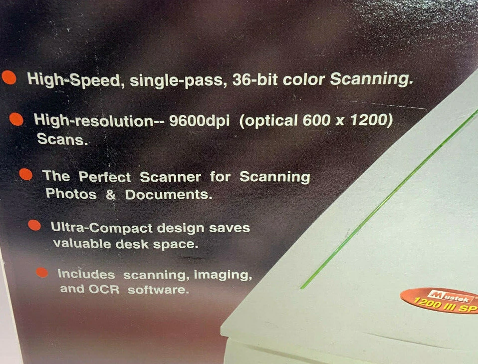 Mustek Paragon 1200 III SP 36-Bit Flatbed Scanner Vintage - Image 2 of 4