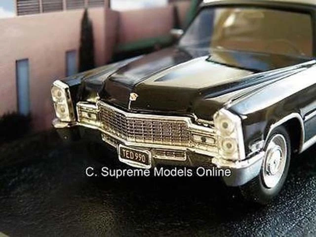 CADILLAC HEARSE FUNERAL MODEL CAR 1/43RD SCALE AMERICAN USA TYPE BLACK Y0675J^*^