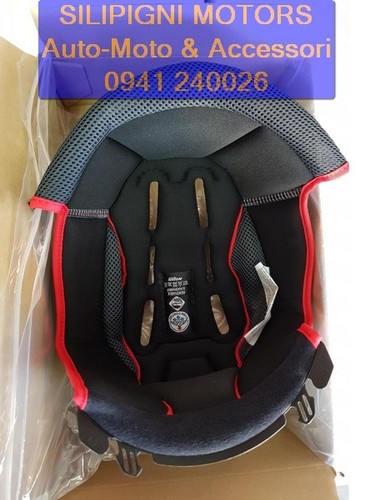 Interno Casco Imbottitura Cuffia NOLAN N104 / EVO / ABSOLUTE Black-Red -  TG.M | eBay