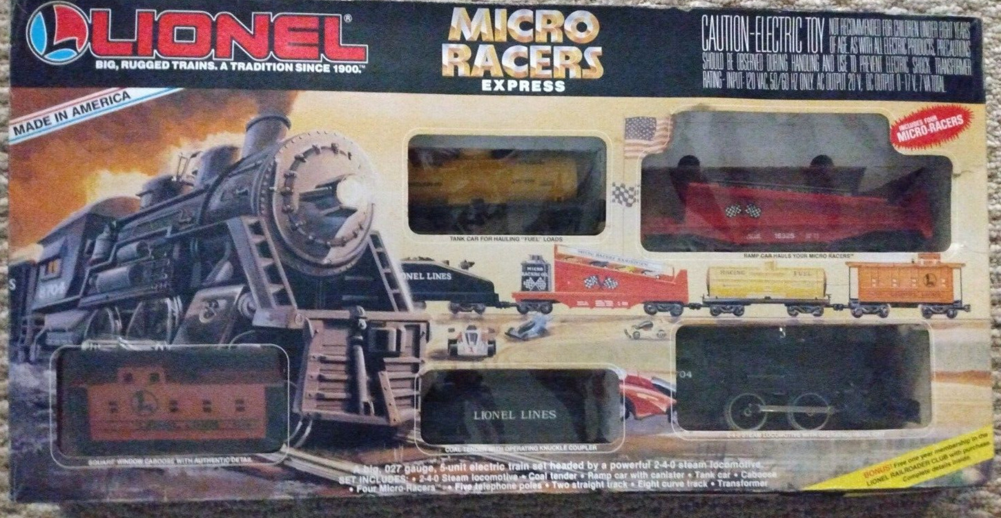 Lionel 6-11771 Micro Racers Express 0-27 Ready-To-Run Set (DC ONLY) 1989
