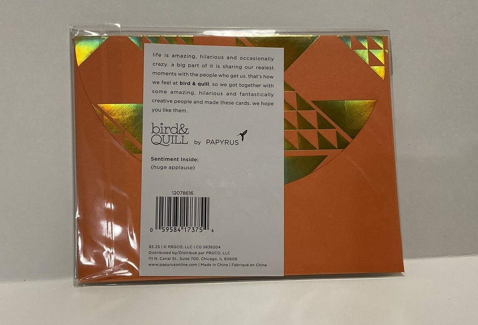 Papyrus Bird & Quill TA DA Greeting Card eBay
