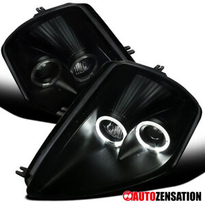 Fit 2000-2005 Mitsubishi Eclipse Black Smoke LED Dual Halo Projector  Headlights | eBay