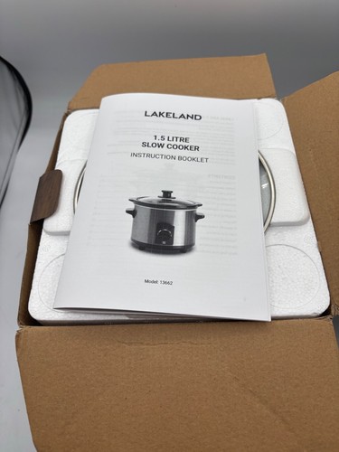 Lakeland Slow Cooker 2 portion 1.5L Used once, VGC, Ceramic Pot, Glass Lid - Picture 9 of 13