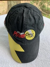 Advance Power Pros Hat Cap  Strapback Shark Tooth Black Yellow Checkered Flag