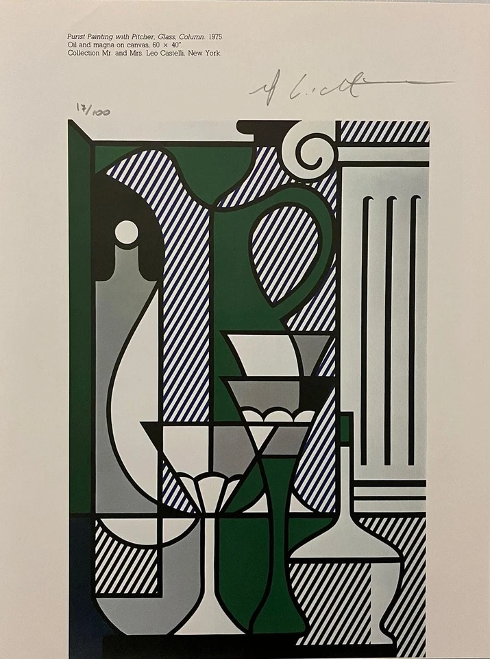 Roy Lichtenstein, Original Hand-signed Lithograph with COA & Appraisal of $3,500 - Image 2 of 4