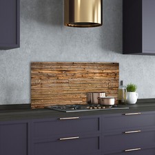 Tulup Kitchen Glass Splashback 120x60 Wooden wall