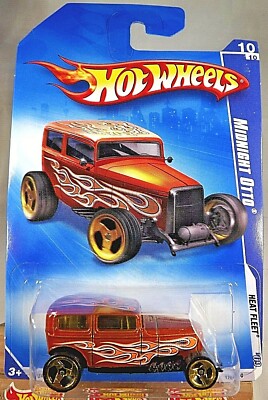 2009 Hot Wheels #126 Heat Fleet 10/10 MIDNIGHT OTTO Burnt Orange w/Gold 3 Spoke