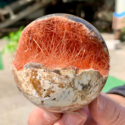 254G Rare iron ore Phosphorus Magnesium Mine Open Smile crystal ball Healing