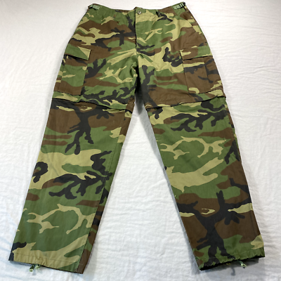 US Military Convertible Pants Mens 36x30 Woodland Camo Cargo 