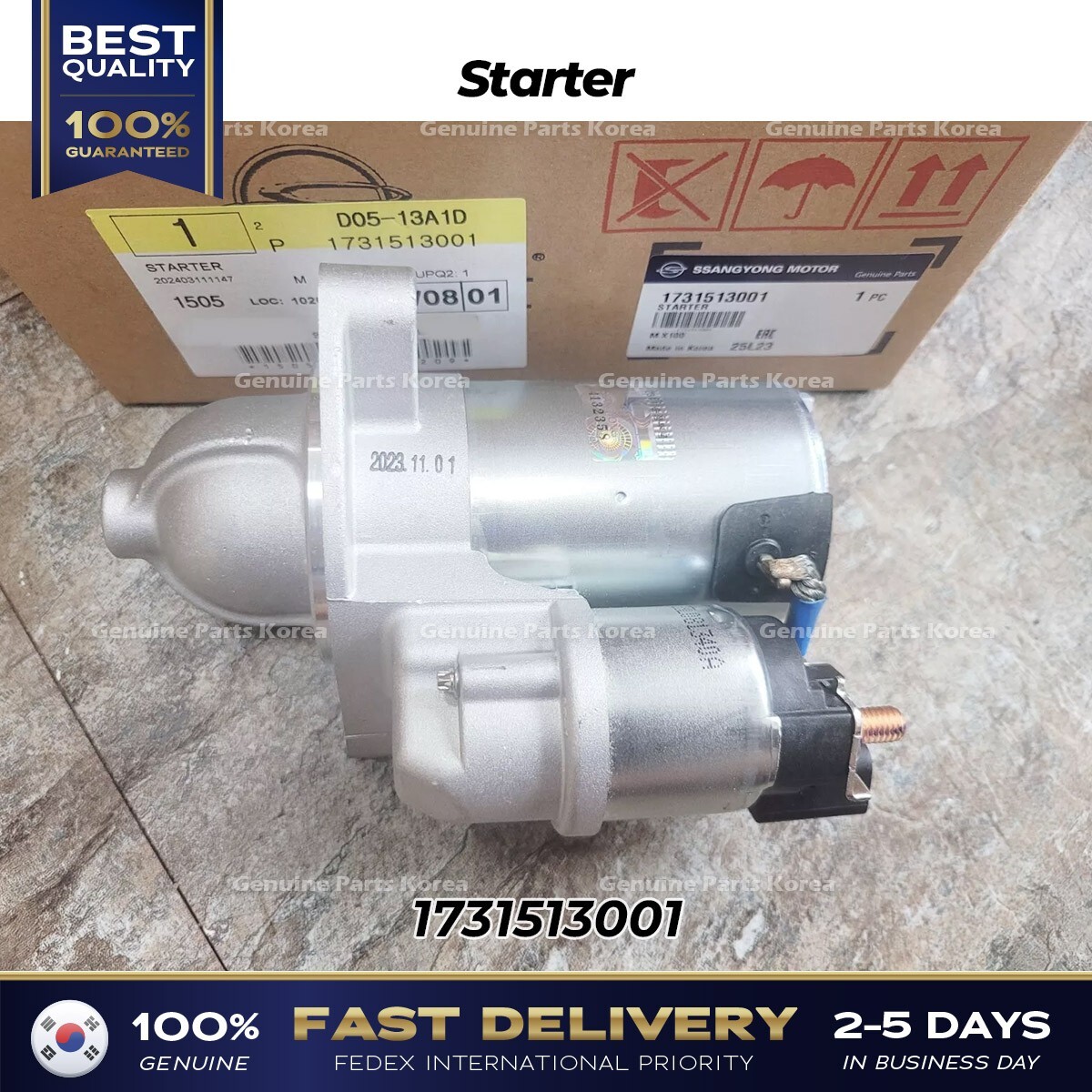 ⭐Genuine⭐ Starter 1731513001 for Ssangyong Tivoli | eBay