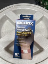 SICURIX Standard Dupont Tyvek Security Wristband 100 ct Red - 85020 W1