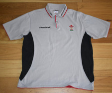 VINTAGE WALES RUGBY UNION POLO SHIRT XXL - Reebok Rockport beige brown black red