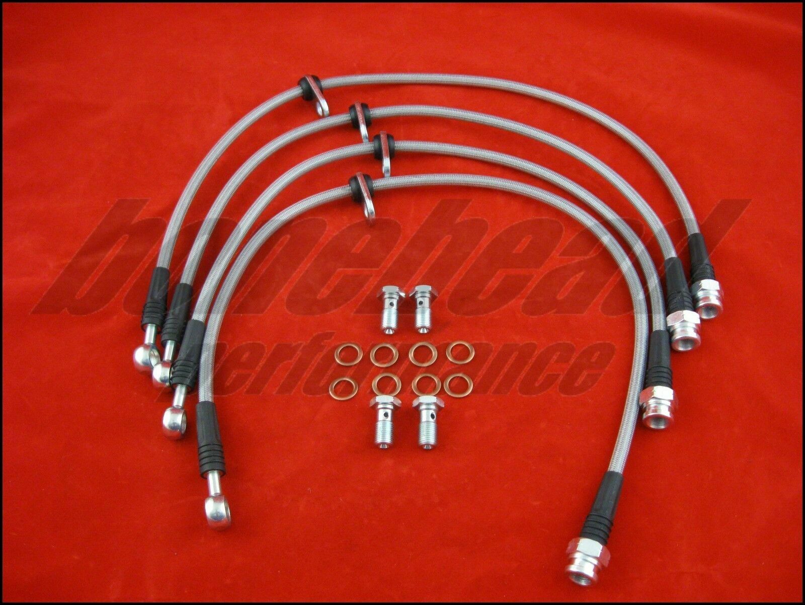 Techna-Fit Stainless Steel Braided Brake Lines 1997-2005 Acura NSX